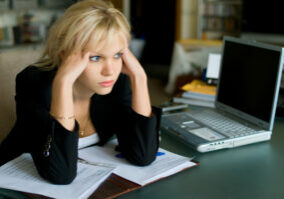 Stressed Businesswoman